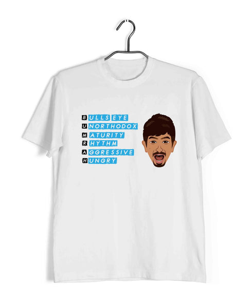 Team India BUMRAH - ACRONYM Cricket Casual Graphic Printed T-Shirt for Men
